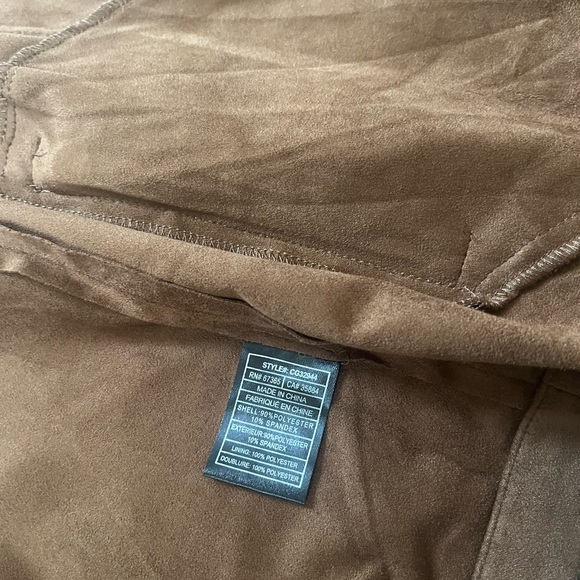 Cupcake and cashmere Brown Faux Suede Draped Jacket XS bin2 - Picture 9 of 11